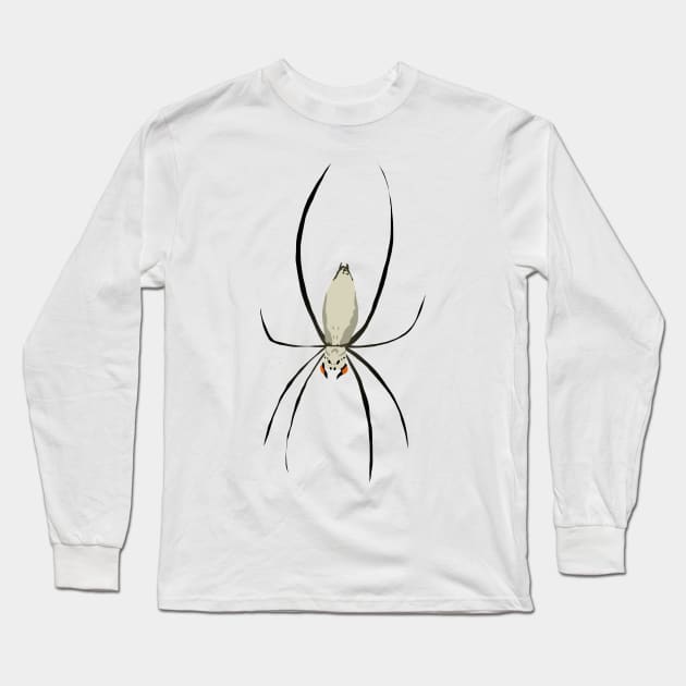 white spider Long Sleeve T-Shirt by LizoLB